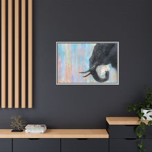 Trunk Space in Blue Matte Canvas, Framed