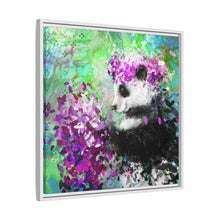 Blissful Bear Matte Canvas, Framed (Multi-color)