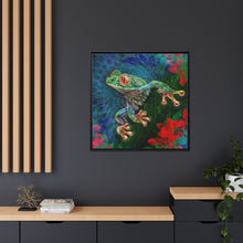 frog Matte Canvas, Framed (Multi-color)