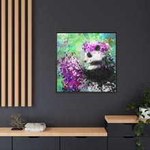 Blissful Bear Matte Canvas, Framed (Multi-color)