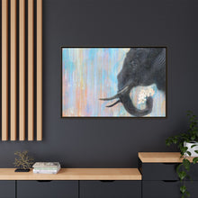 Trunk Space in Blue Matte Canvas, Framed