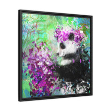 Blissful Bear Matte Canvas, Framed (Multi-color)