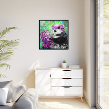 Blissful Bear Matte Canvas, Framed (Multi-color)