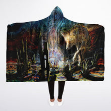 Keeping Curious Hooded Blanket Sherpa
