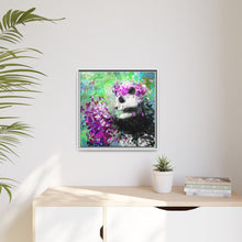 Blissful Bear Matte Canvas, Framed (Multi-color)