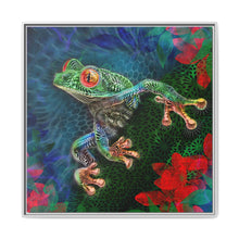 frog Matte Canvas, Framed (Multi-color)