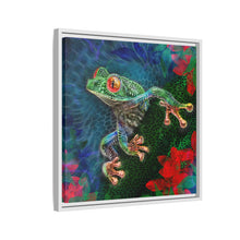frog Matte Canvas, Framed (Multi-color)