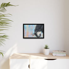 Trunk Space in Blue Matte Canvas, Framed