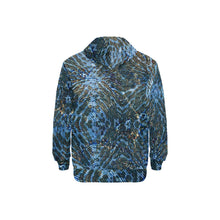 Wet Cheetah in Blue Fleece Hoodie