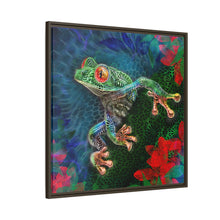 frog Matte Canvas, Framed (Multi-color)