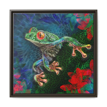 frog Matte Canvas, Framed (Multi-color)