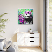 Blissful Bear Matte Canvas, Framed (Multi-color)