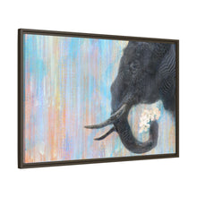 Trunk Space in Blue Matte Canvas, Framed