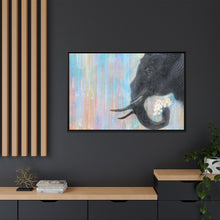 Trunk Space in Blue Matte Canvas, Framed