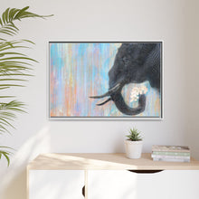 Trunk Space in Blue Matte Canvas, Framed