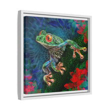 frog Matte Canvas, Framed (Multi-color)