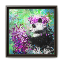 Blissful Bear Matte Canvas, Framed (Multi-color)
