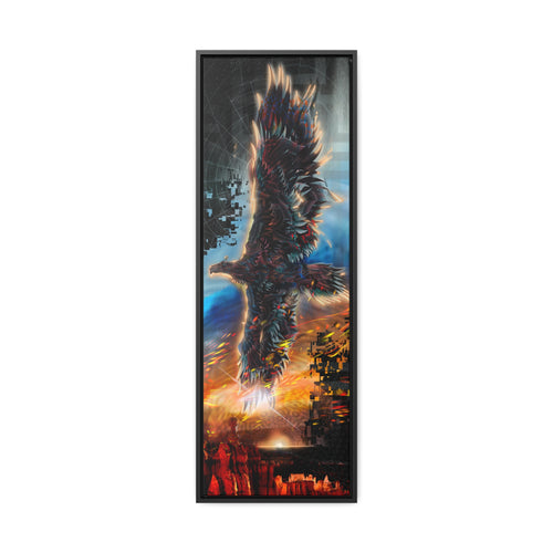 Majestic Eagle Canvas Wrap - Vertical Wall Art for Nature Lovers