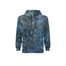 Wet Cheetah in Blue Fleece Hoodie
