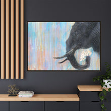 Trunk Space in Blue Matte Canvas, Framed