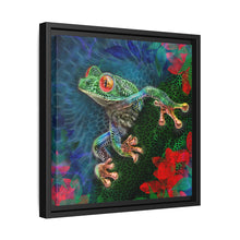 frog Matte Canvas, Framed (Multi-color)