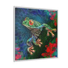 frog Matte Canvas, Framed (Multi-color)