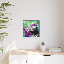 Blissful Bear Matte Canvas, Framed (Multi-color)