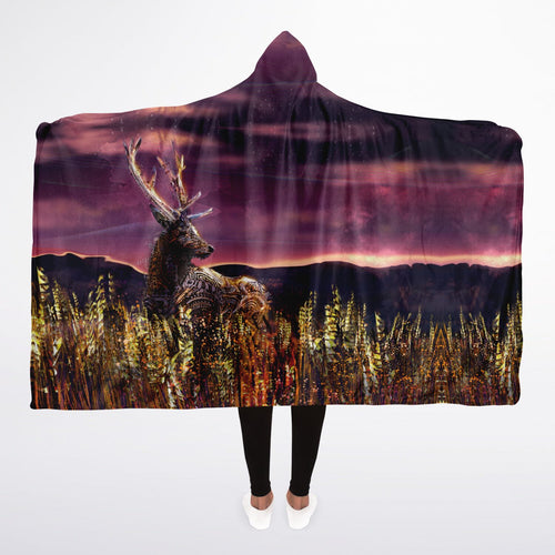 The Elk One Hooded Blanket Sherpa