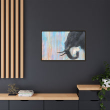 Trunk Space in Blue Matte Canvas, Framed