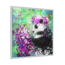 Blissful Bear Matte Canvas, Framed (Multi-color)