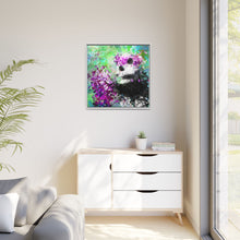 Blissful Bear Matte Canvas, Framed (Multi-color)
