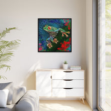 frog Matte Canvas, Framed (Multi-color)