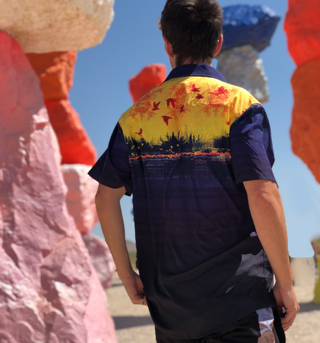 The Flock is Hot Short Sleeve Button Up