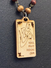 7-Wood Dogtag Pendant w/ Howlite, Turquoise, Brass, Wood Beads