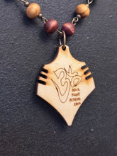 5-Wood Thorn Pendant w/ Brass, Turquoise, Jasper, Vintage and Wood Beads