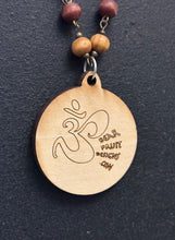 7-Wood Circle Pendant w/ Vintage and Wood Beads