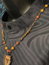 6-Wood Arrowhead w/ Jasper, Vintage and Wood Beads