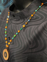 5-Wood Mandala Pendant w/ Turquoise, Jasper, Vintage and Wood Beads