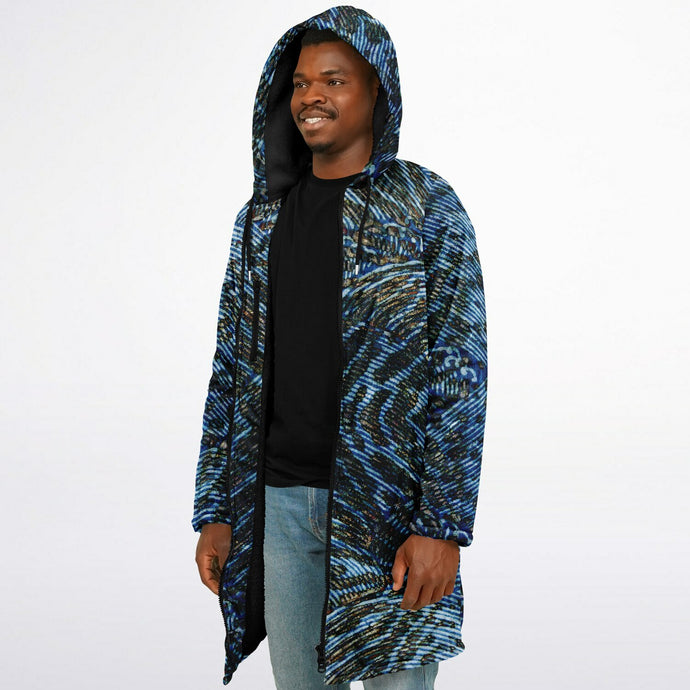 Wet Cheetah Blanket Cloak in Blue