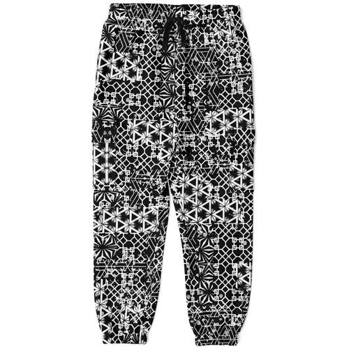 A Passing Vice Black Fashion Cargo Sweatpants - AOP