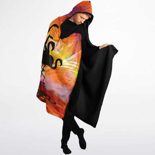 Casanovas Hooded Blanket Micro Fleece in black