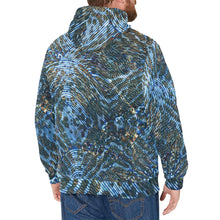 Wet Cheetah in Blue Fleece Hoodie