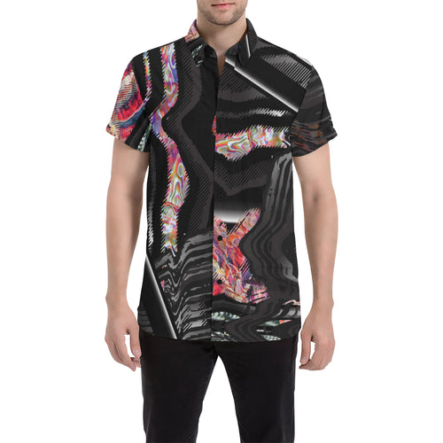 Standing Static Short Sleeve Button Up