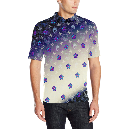 Lewis Towers in White and Blue Polo