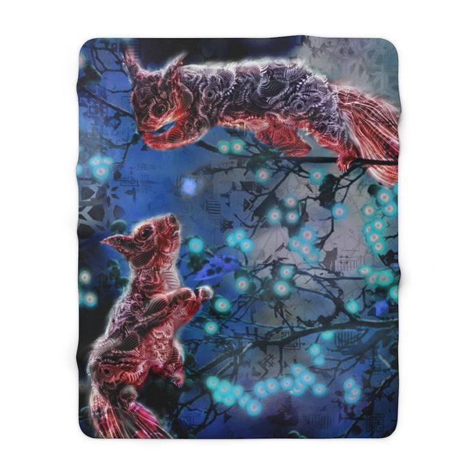 Bright Eyes and Bushy Tales Sherpa Fleece Blanket