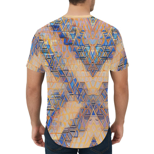 Mo Saic Curved Hem T-Shirt