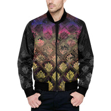 Guilded Lily in Black Quilted Bomber Jacket
