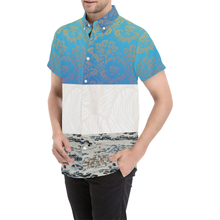 Partly Cloudy Short Sleeve Button Up