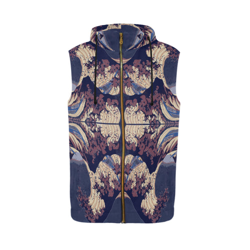 Midnight off of Kanagawa Sleeveless Hoodie