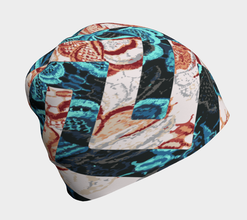 Shadow in a  Rose Garden Beanie